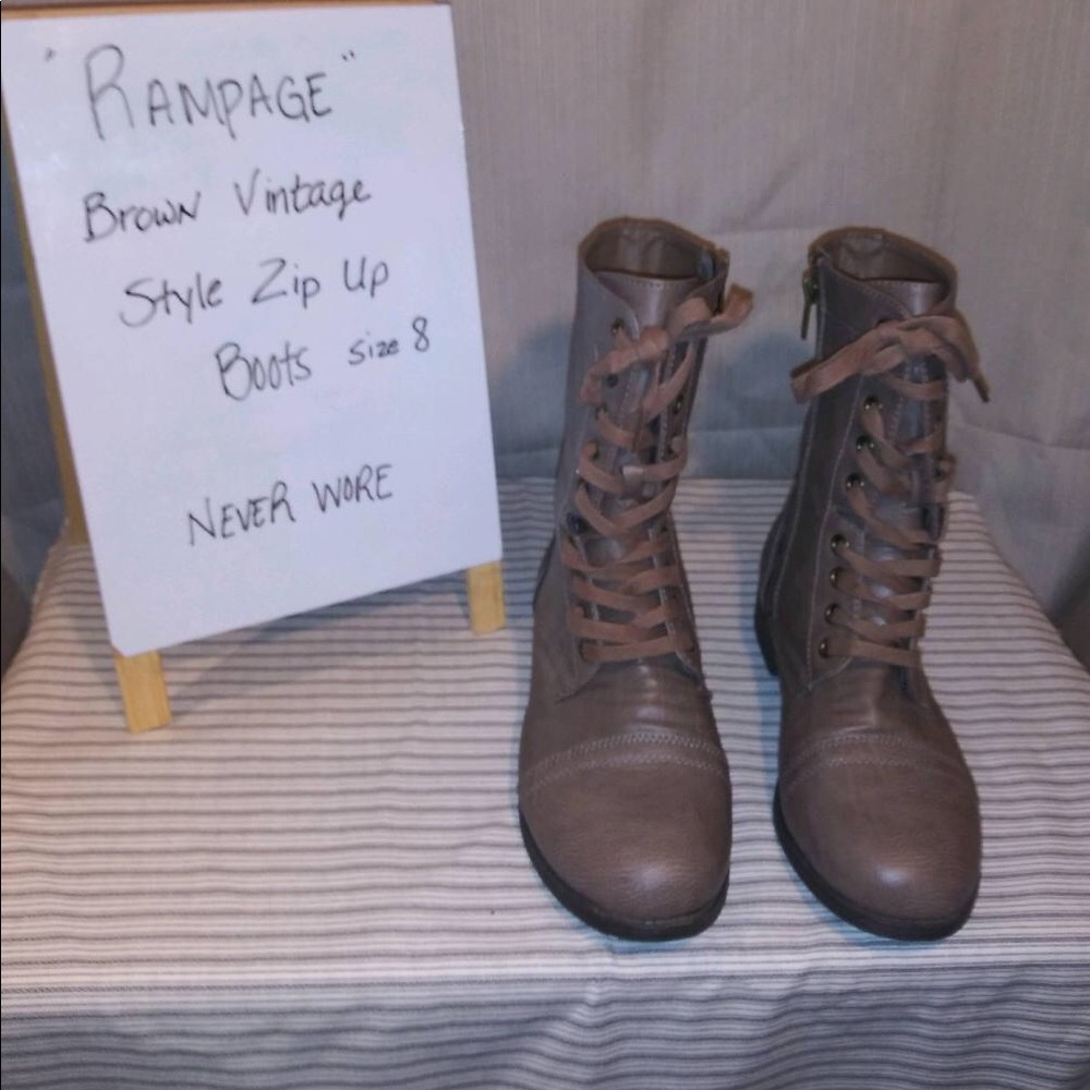 Size 8 Rampage Zip Up Boots